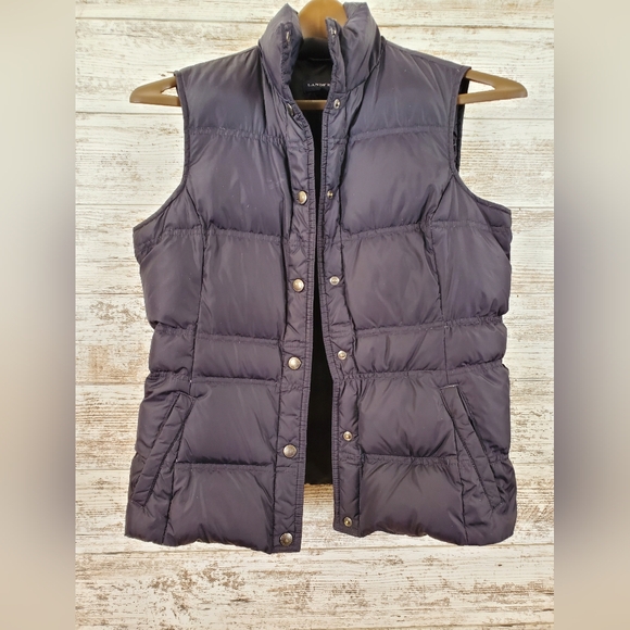 Land's End Navy Blue Down Puffer Vest - Picture 3 of 10